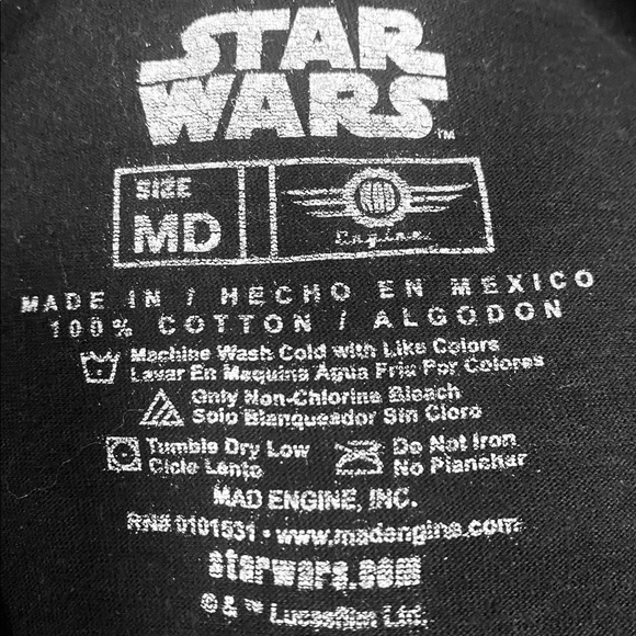 Star Wars The Force Awakens Storm Trooper Mad Engine Short Sleeve T-shirt SIZE M - Picture 9 of 9